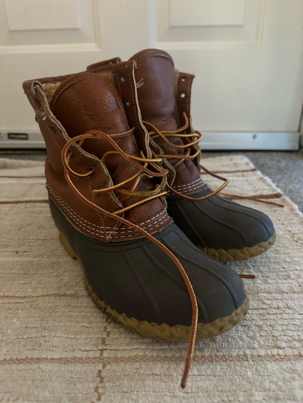 LL Bean Waterproof Faux Fur Lined Duck Boots